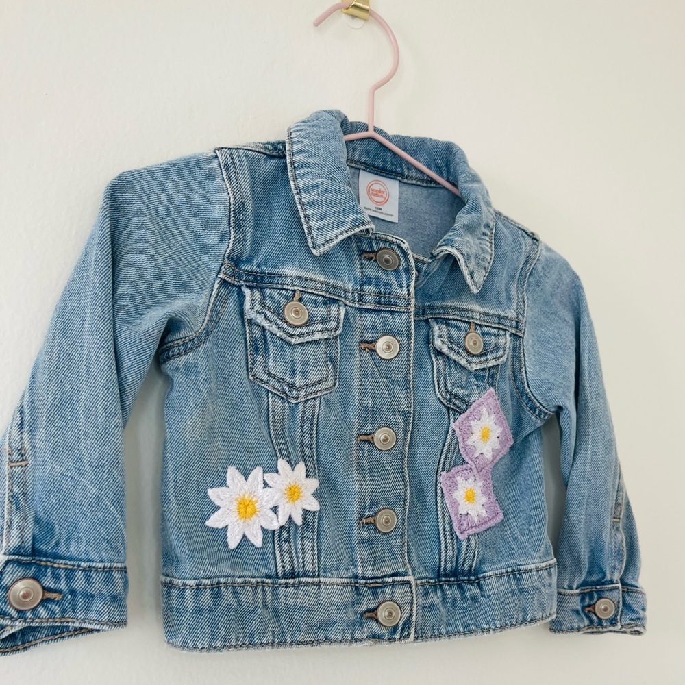 Flower Patch Denim Jacket - Picture 2 of 4